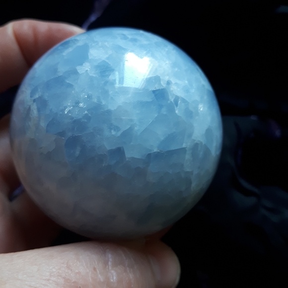Other - Blue Celestite Sphere with stand